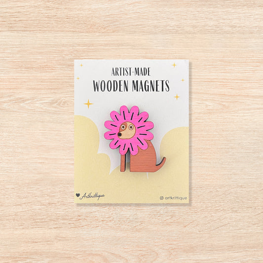 Flower Dog Magnet