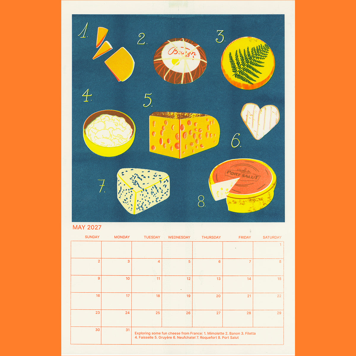 2027 Risograph printed Calendar