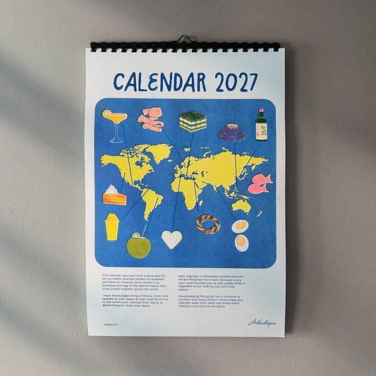2027 Risograph printed Calendar